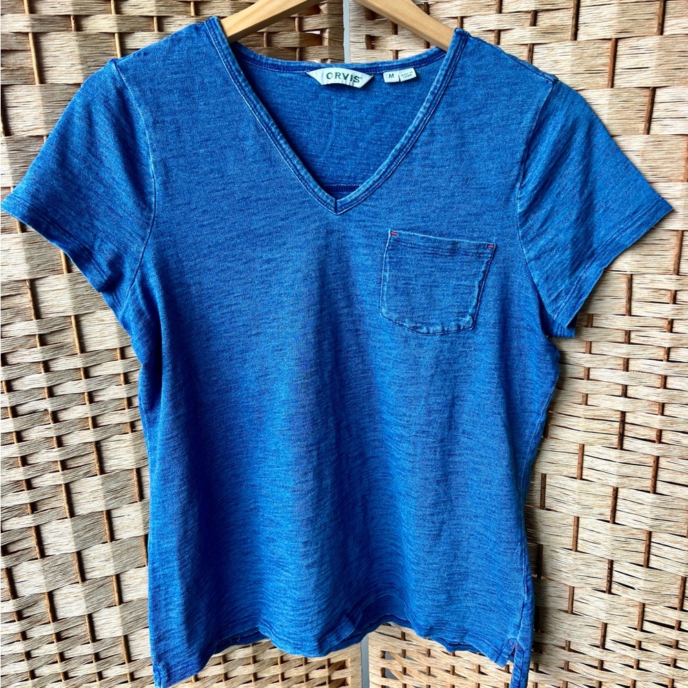 Orvis Women's Denim Blue Short Sleeve Tee
